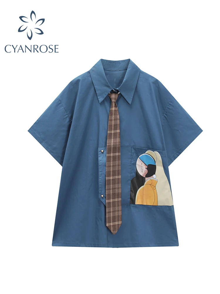 Women's Blue Blouses Fashion Korean Kawaii Shirts Elegant Y2k Female Vintage Short Sleeve Blusas Tops 2023 Clothes Summer 2023
Women's Blue Blouses Fashion Korean Kawaii Shirts Elegant Y2k Female Vintage Short Sleeve Blusas Tops 2023 Clothes Summer 2023