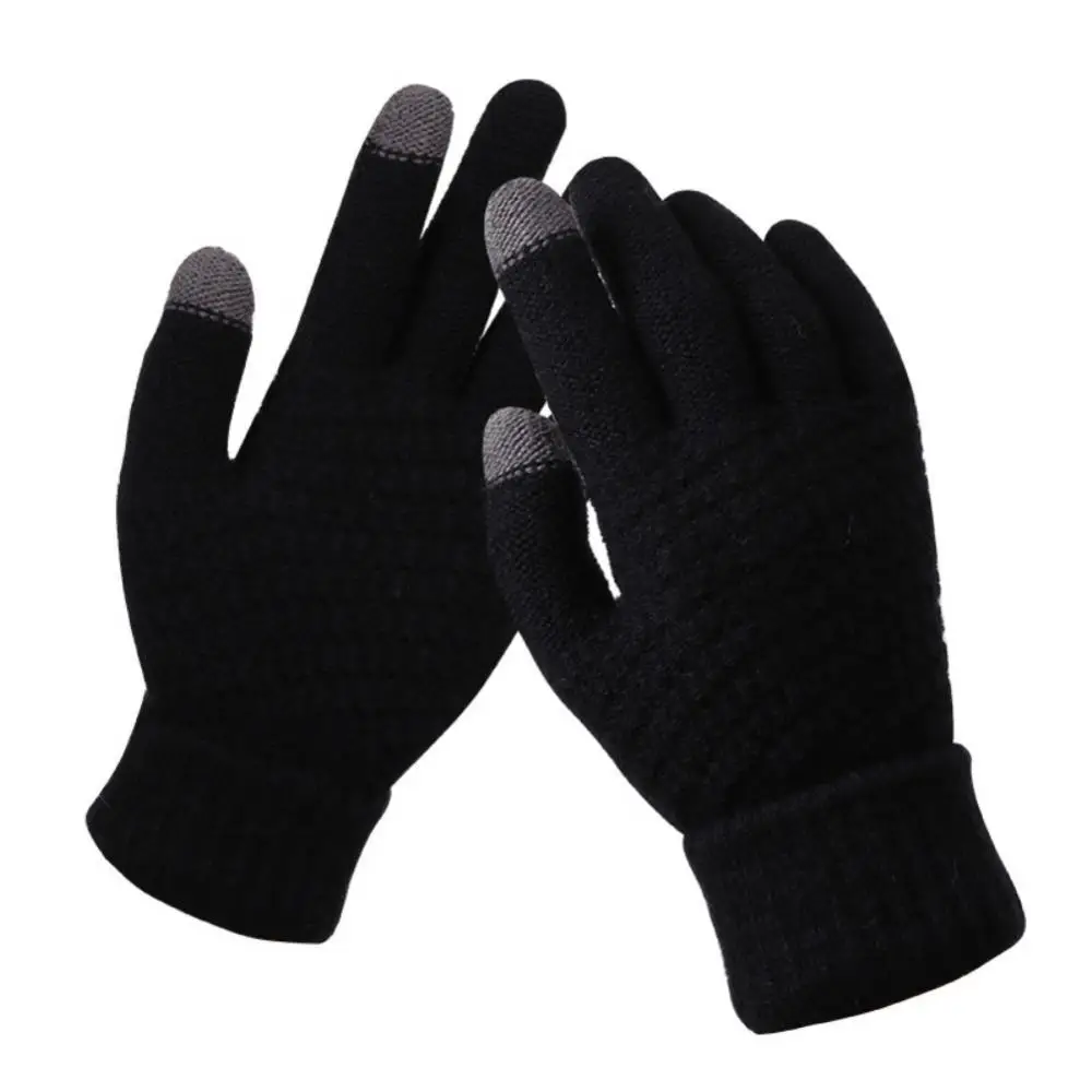 Women's Gloves Solid Color Touch Screen Full Finger Winter Gloves Woolen Warm Keeping Imitation Knitted Gloves for Cycling
Women's Gloves Solid Color Touch Screen Full Finger Winter Gloves Woolen Warm Keeping Imitation Knitted Gloves for Cycling