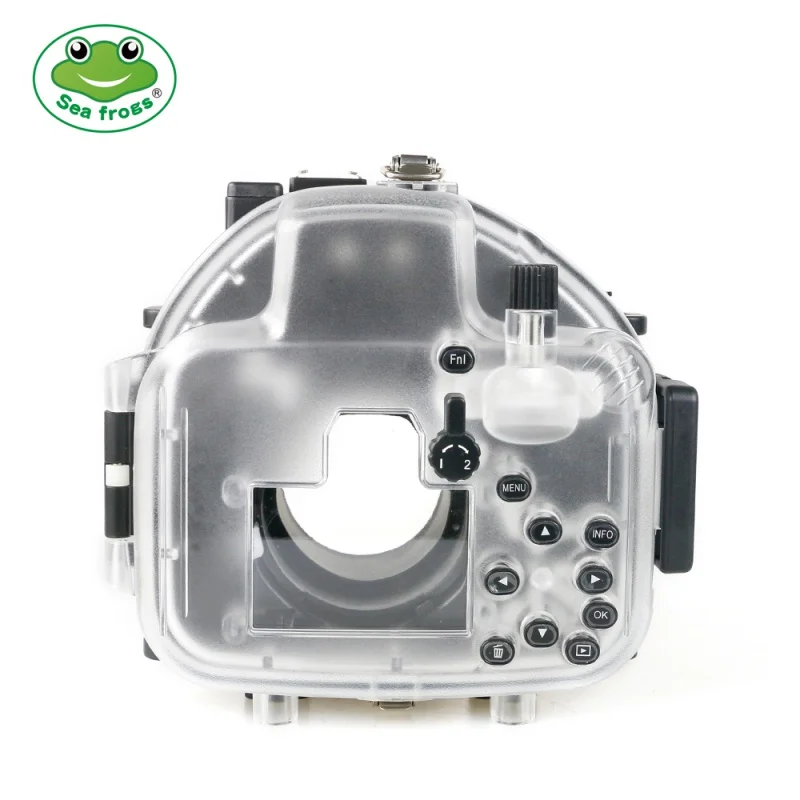 Seafrogs 40m 130ft Underwater Waterproof Housing Case For Olympus E-M5 Mark II Support 12-50mm lens with tray and fisheye
Seafrogs 40m 130ft Underwater Waterproof Housing Case For Olympus E-M5 Mark II Support 12-50mm lens with tray and fisheye