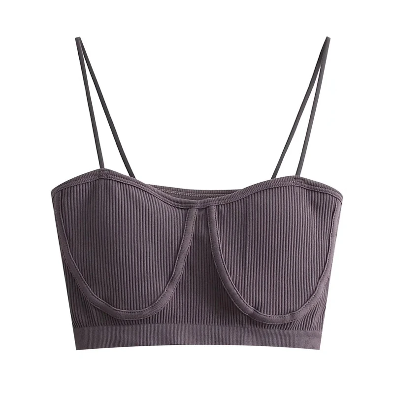 CPDD Women Seamless Spaghetti Strap Crop Top with Chest Pad Ribbed Knit Solid Color Slim Camisole Bottoming Sling Vest
CPDD Women Seamless Spaghetti Strap Crop Top with Chest Pad Ribbed Knit Solid Color Slim Camisole Bottoming Sling Vest