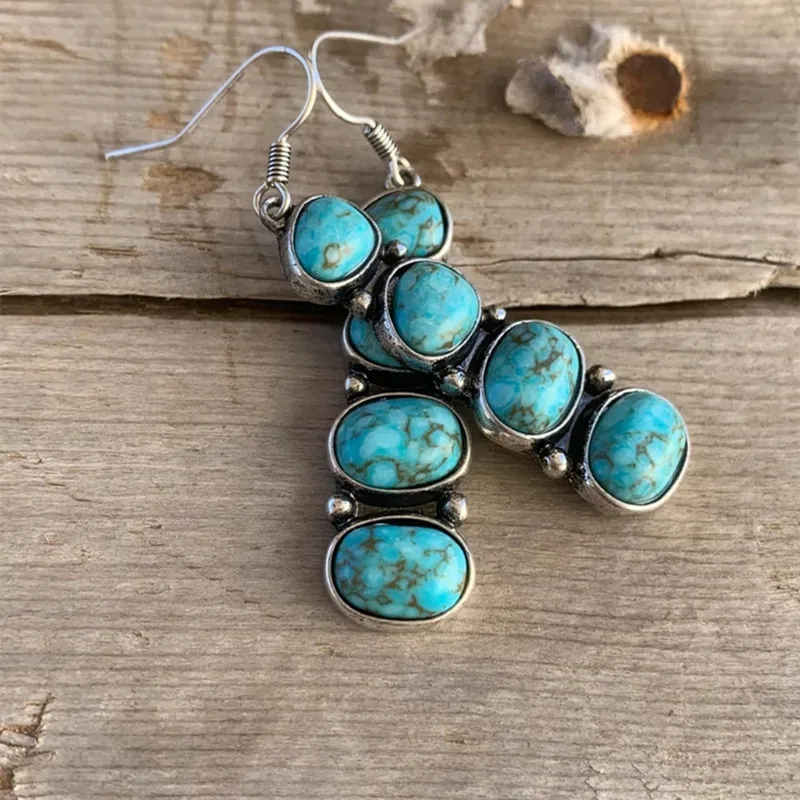 Classic Vintage Ethnic Blue Stone Dangle Drop Earrings for Women Bohemian Personality Geometric Bead Tassel Earrings Jewelry
Classic Vintage Ethnic Blue Stone Dangle Drop Earrings for Women Bohemian Personality Geometric Bead Tassel Earrings Jewelry