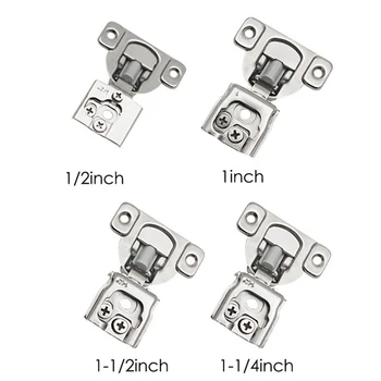 1pc Cabinet Hinge Overlay Soft Closing Hinges For Kitchen Cabinets Kitchen Bedroom Cupboard Wardrobe Hinges Furniture Hardware