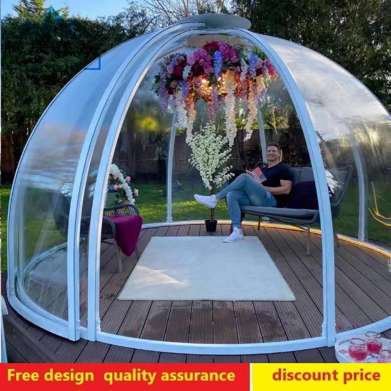 outdoor terrace aluminum alloy automatic rotating sun room spherical glass house pc transparent star empty bubble house
outdoor terrace aluminum alloy automatic rotating sun room spherical glass house pc transparent star empty bubble house