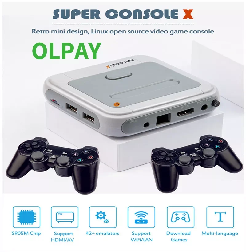 2022 Video Game Consoles Super X Pro Retro 62000 Games for PSP/PS1/N64/DC 4K HD WiFi TV BOX with 2 Wireless Controller Emulator
2022 Video Game Consoles Super X Pro Retro 62000 Games for PSP/PS1/N64/DC 4K HD WiFi TV BOX with 2 Wireless Controller Emulator