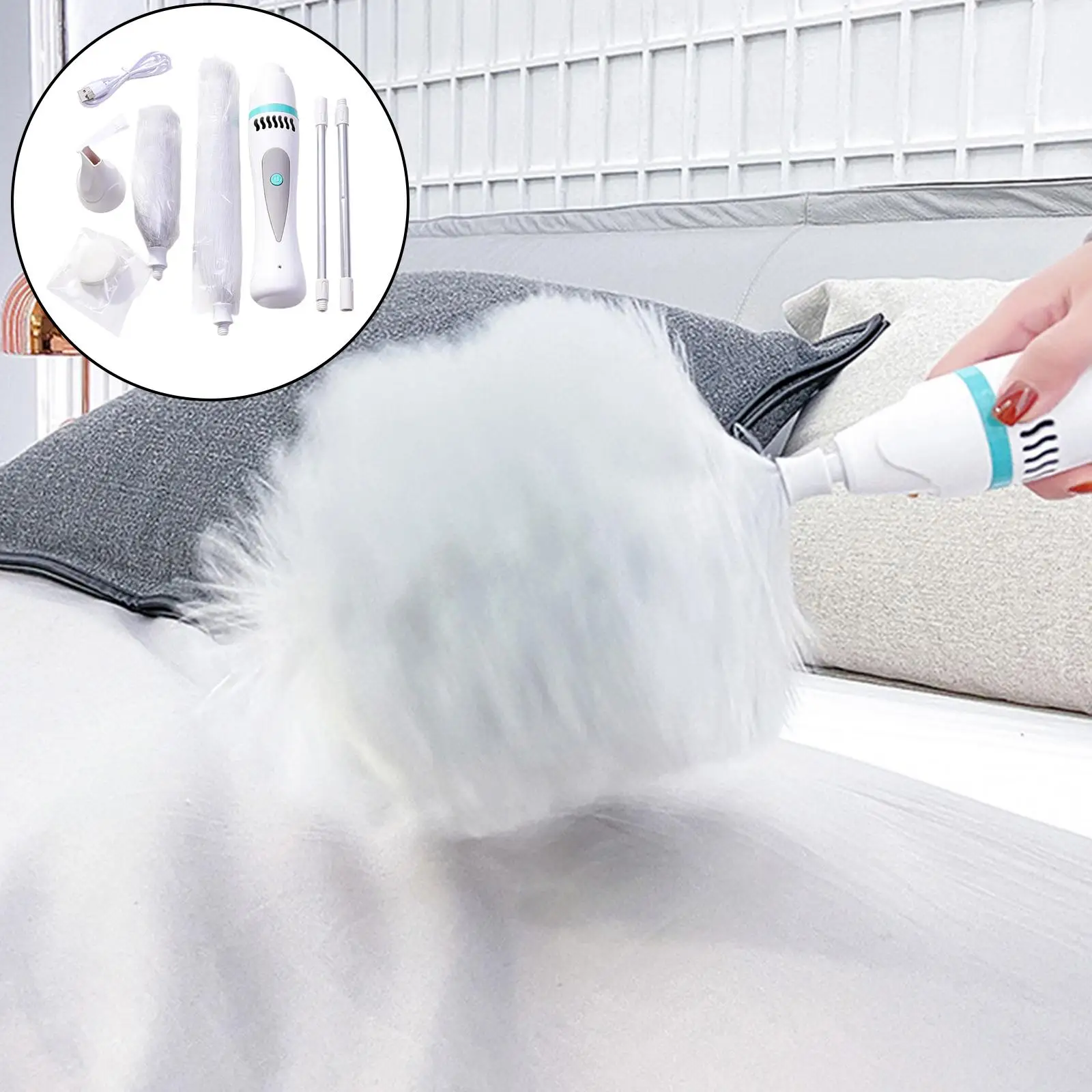 Multifunctional Electric Feather Duster 360 Degrees Rotate Telescopic Cleaning Duster Dust Cleaner for Kitchen Wall Ceiling Fan
Multifunctional Electric Feather Duster 360 Degrees Rotate Telescopic Cleaning Duster Dust Cleaner for Kitchen Wall Ceiling Fan