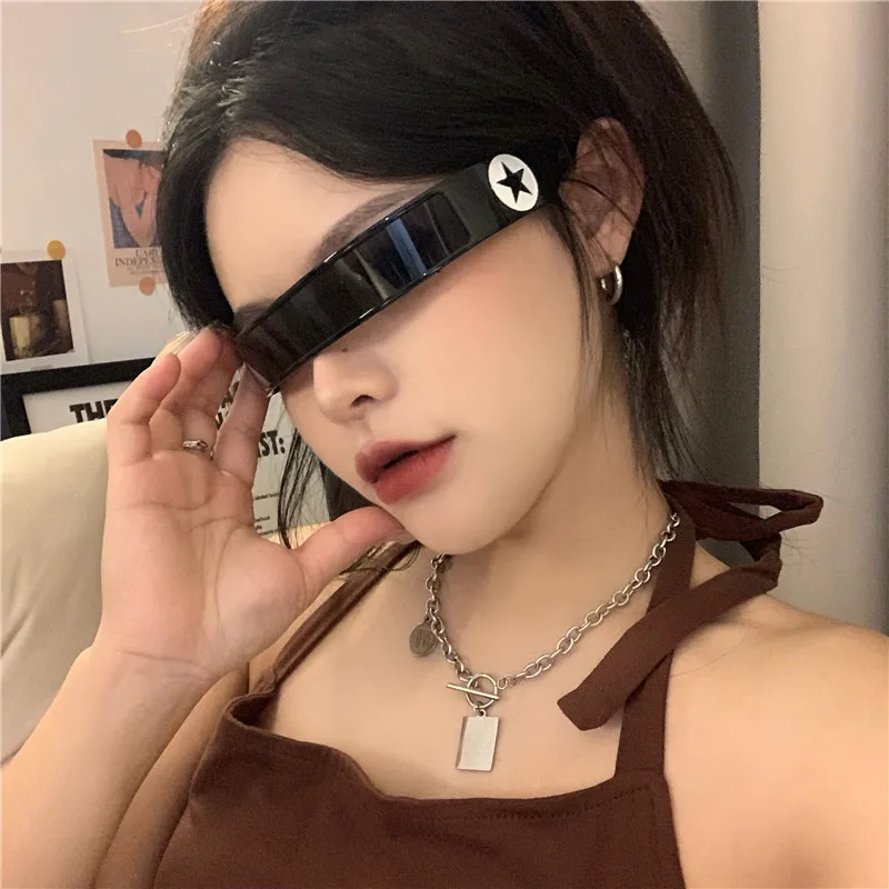 Thin Cyber Punk Y2K Star Sunglasses Women Men Luxury Design Futuristic UV400 Unisex Silver Mirror Sun Glasses Outdoor Eyewear
Thin Cyber Punk Y2K Star Sunglasses Women Men Luxury Design Futuristic UV400 Unisex Silver Mirror Sun Glasses Outdoor Eyewear