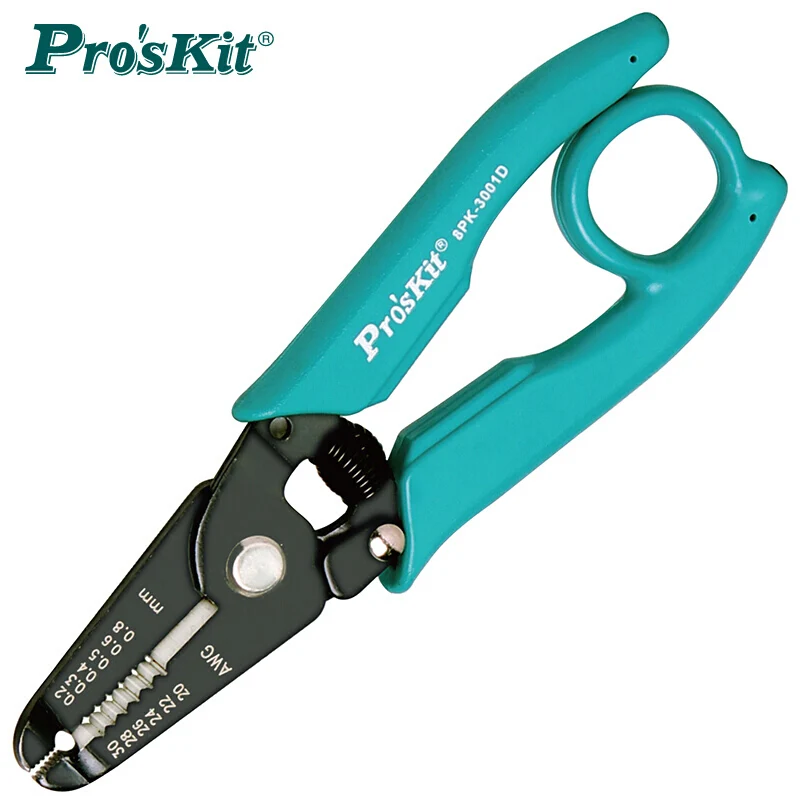 

Pro'skit 8PK-3001D(AWG 30/28/26/24/22/20) 8PK-3002D(AWG20,18,16,14,12,10) Electronic Wire Stripper Cutter Cutting Pliers English