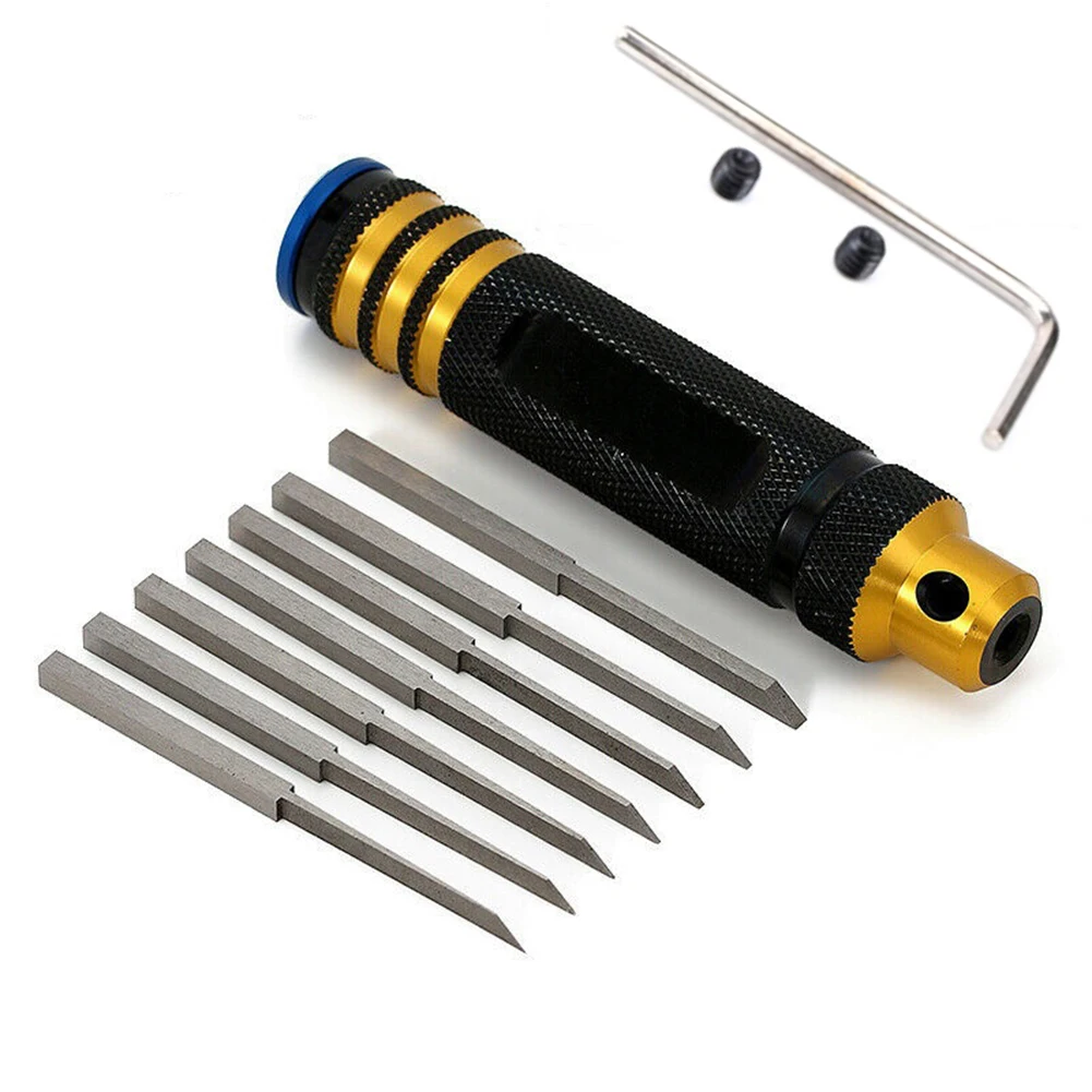 Prime Model Scriber W/ Blade Gundam Resin Carved Scribe Line Hobby Cutting Tool Chisel + 7 Blade Tools For RC Car / Drone Repair
Prime Model Scriber W/ Blade Gundam Resin Carved Scribe Line Hobby Cutting Tool Chisel + 7 Blade Tools For RC Car / Drone Repair