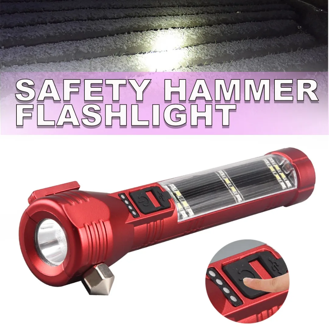 Solar Multi-function Flashlight Hammer Camping Light Auto Repair Work Lamp Outdoor Survival Emergency Tools COB Torch
Solar Multi-function Flashlight Hammer Camping Light Auto Repair Work Lamp Outdoor Survival Emergency Tools COB Torch