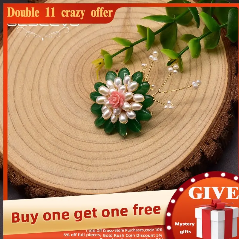 GLSEEVO Natural Freshwater Baroque Pearl Brooch For Woman Gifts Designer Handmade Real Coral Flower High-end Jewelry GO0369
GLSEEVO Natural Freshwater Baroque Pearl Brooch For Woman Gifts Designer Handmade Real Coral Flower High-end Jewelry GO0369