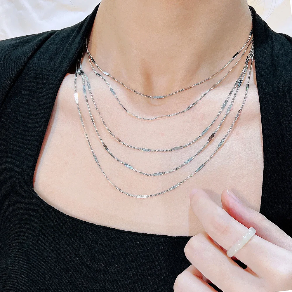 Multi Layer Shiny Necklace Bracelet for Women Simple Silver Color Tassels Earrings Party Daily Light Luxury Jewelry Set
Multi Layer Shiny Necklace Bracelet for Women Simple Silver Color Tassels Earrings Party Daily Light Luxury Jewelry Set