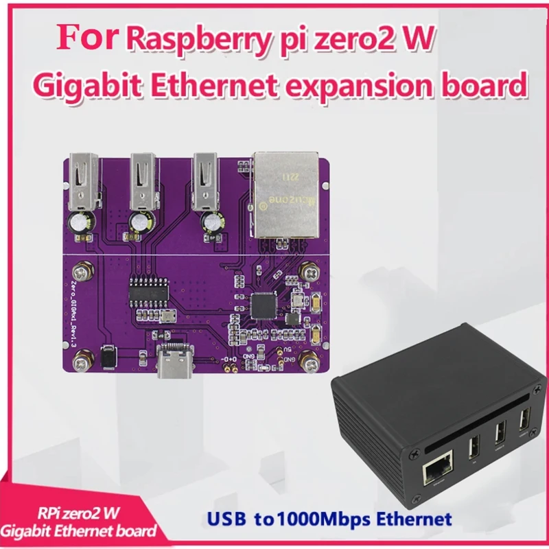 For Raspberry Pi Zero W/2W Gigabit Ethernet Expansion Board+Aluminum Case USB To Ethernet USB HUB RJ45 HAT Type-C Zero
For Raspberry Pi Zero W/2W Gigabit Ethernet Expansion Board+Aluminum Case USB To Ethernet USB HUB RJ45 HAT Type-C Zero