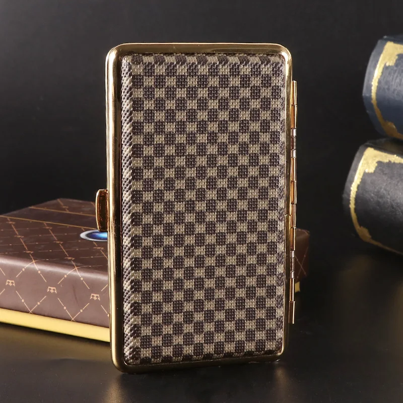 Cigarette Case Leather Metal Storage Container For Men's Gift Lighter Holds Creative Box Tobacco Pouch
Cigarette Case Leather Metal Storage Container For Men's Gift Lighter Holds Creative Box Tobacco Pouch