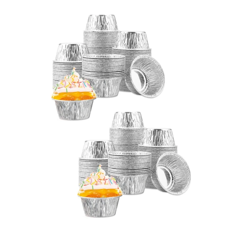 300 Pcs Aluminum Foil Cupcake Cups Ramekin Muffin Baking Cups, Disposable Muffin Liners, Ramekin Holders Cups
300 Pcs Aluminum Foil Cupcake Cups Ramekin Muffin Baking Cups, Disposable Muffin Liners, Ramekin Holders Cups