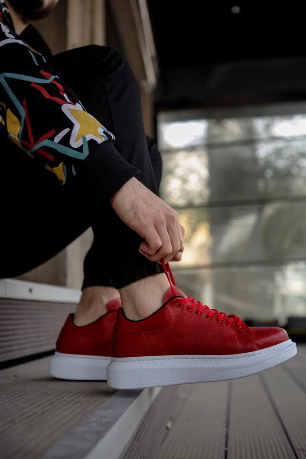 Knack High Bottom Men Casual Shoes Red White Base Original Brand Design Faux Leather Laced Flexible Young Stylish Style 044
Knack High Bottom Men Casual Shoes Red White Base Original Brand Design Faux Leather Laced Flexible Young Stylish Style 044