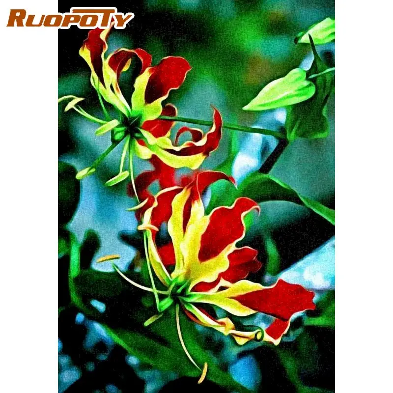 RUOPOTY Picture By Numbers Kits Red Yellow Flower Oil Paint By Number Handmade Unique Gift For Adults 40x50cm Frame Artwork
RUOPOTY Picture By Numbers Kits Red Yellow Flower Oil Paint By Number Handmade Unique Gift For Adults 40x50cm Frame Artwork