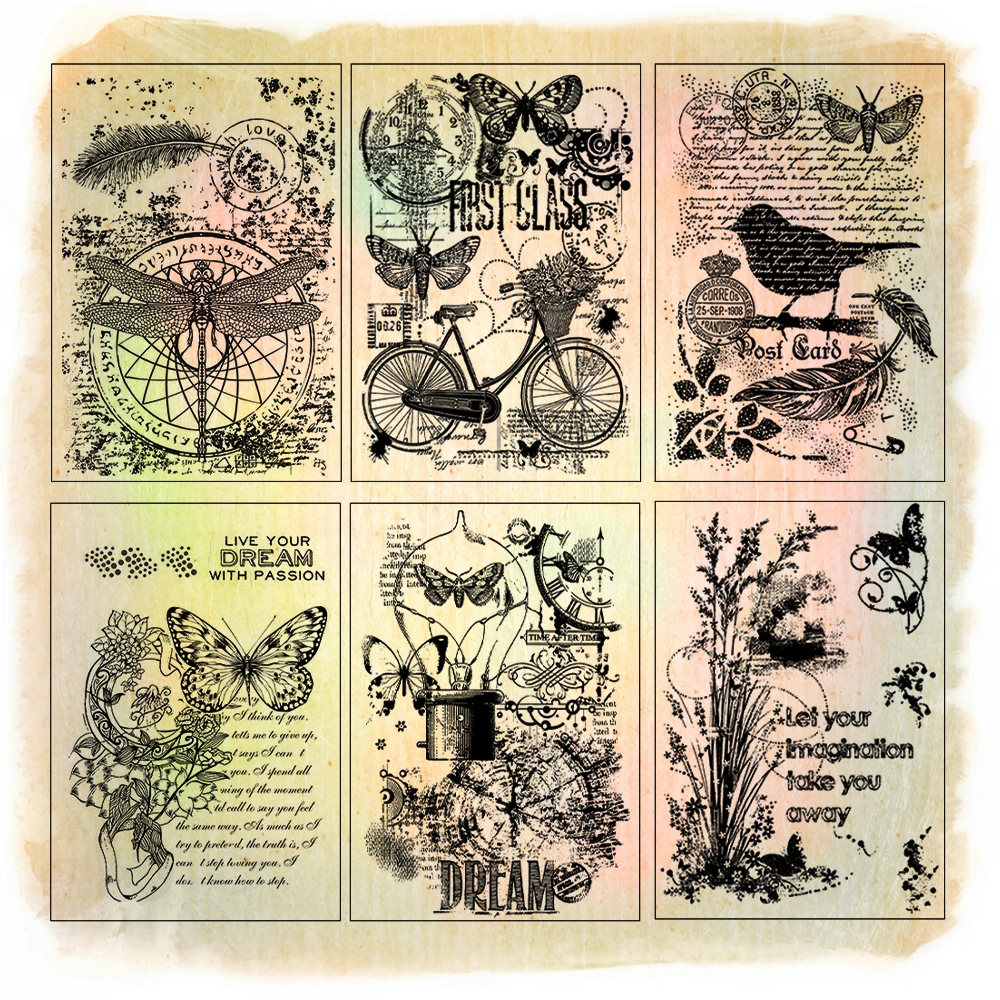 Vintage Clear Stamps Retro Silicone Stamp for Scrapbooking DIY Craft Supplies Decorative Card Rubber Stamps 11*16cm
Vintage Clear Stamps Retro Silicone Stamp for Scrapbooking DIY Craft Supplies Decorative Card Rubber Stamps 11*16cm