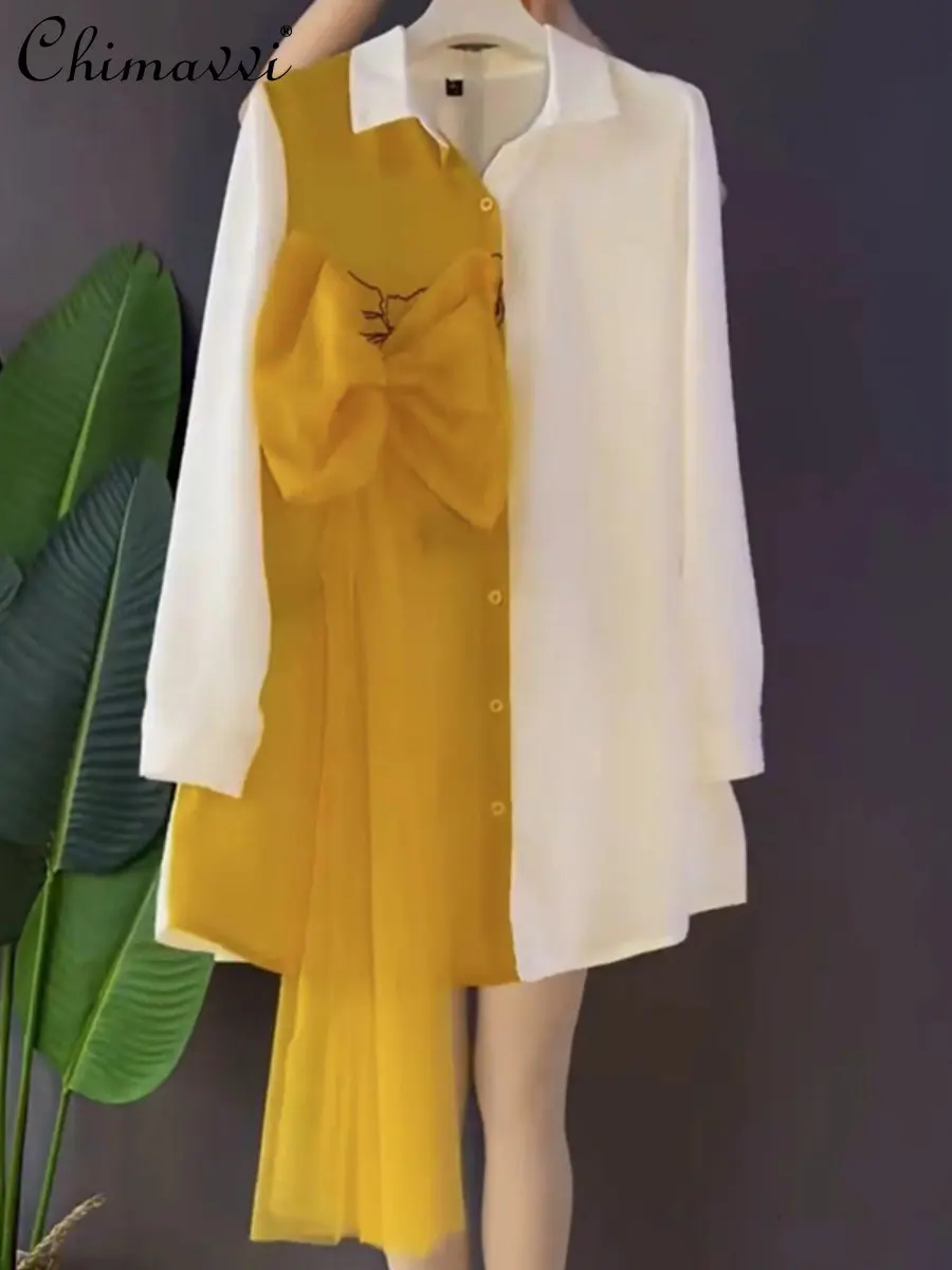 Oversized Women's Clothing 2022 Autumn New Fashion Loose Mid-Length Bow Shirts Women Loose Thin Elegant Blouse All-matching
Oversized Women's Clothing 2022 Autumn New Fashion Loose Mid-Length Bow Shirts Women Loose Thin Elegant Blouse All-matching