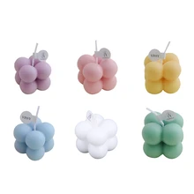 Small Scented Mini Cube Bubble Shaped Wax Candles for Home Bedroom Wedding Festival Party Drop Shipping