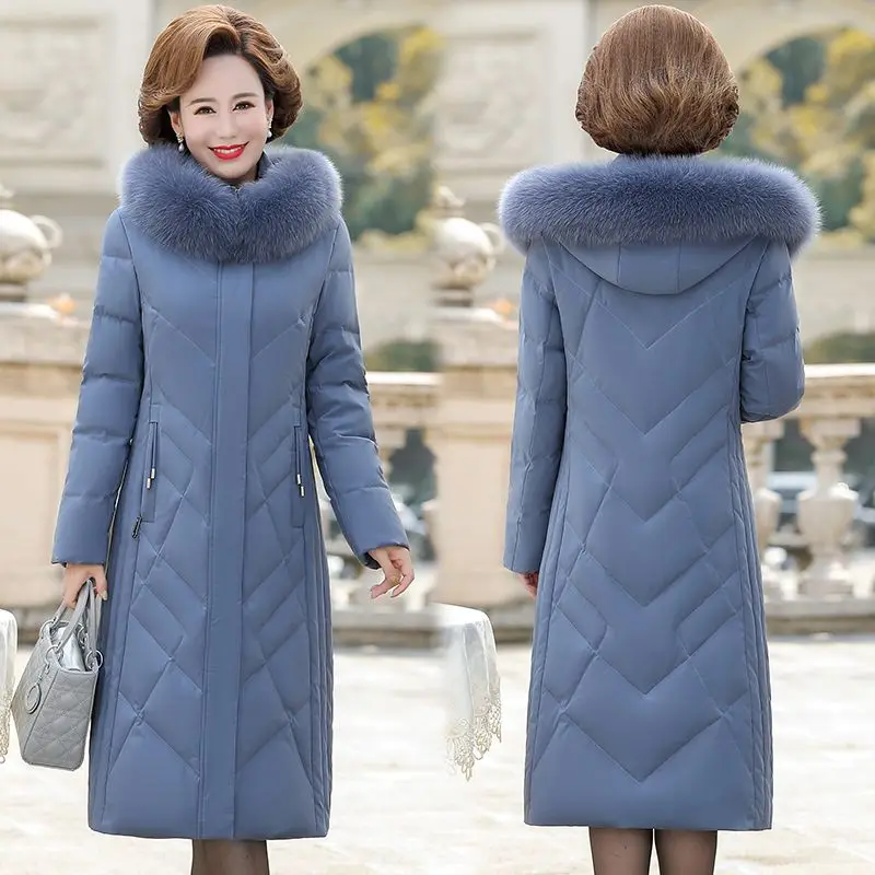 2023 Women's Winter Fashion White Duck Down Jackets Female Thicken Warm Outerwear Ladies Long Fur Collar Hooded Coats M143
2023 Women's Winter Fashion White Duck Down Jackets Female Thicken Warm Outerwear Ladies Long Fur Collar Hooded Coats M143