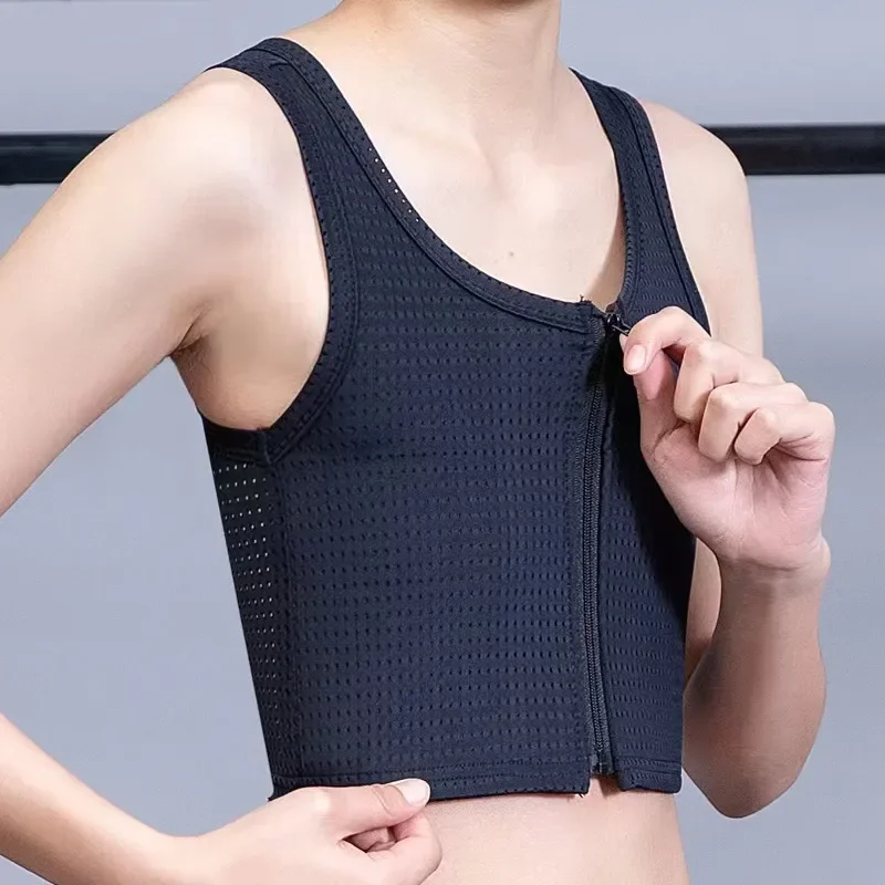 Tops Binder Slim Lesbian Chest Shaper Mesh Vest Undershirt Breathable Breast Trans Zipper Flat Bandage Tank Tomboy
Tops Binder Slim Lesbian Chest Shaper Mesh Vest Undershirt Breathable Breast Trans Zipper Flat Bandage Tank Tomboy