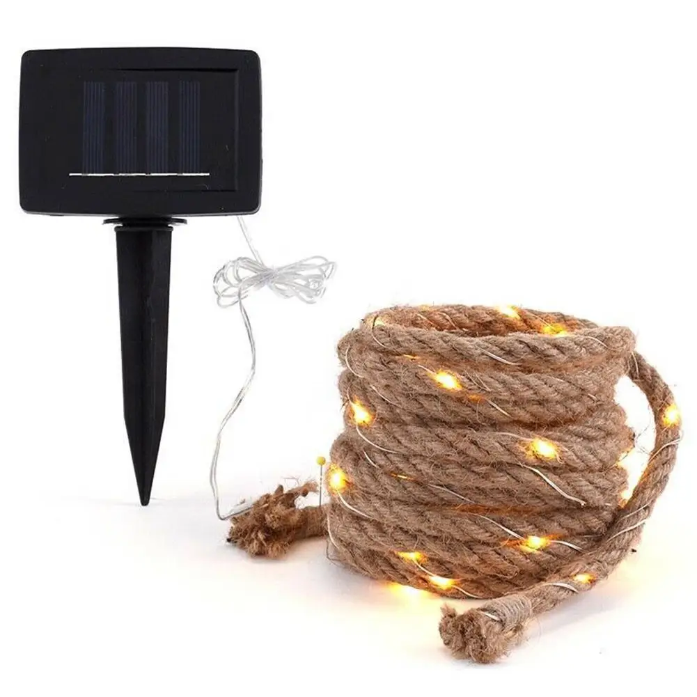 5M Led Solar String Lights Waterproof Sisal Rope Fairy Lamp For Outdoor Christmas Holiday Wedding Garden Balcony Decor Garland
5M Led Solar String Lights Waterproof Sisal Rope Fairy Lamp For Outdoor Christmas Holiday Wedding Garden Balcony Decor Garland