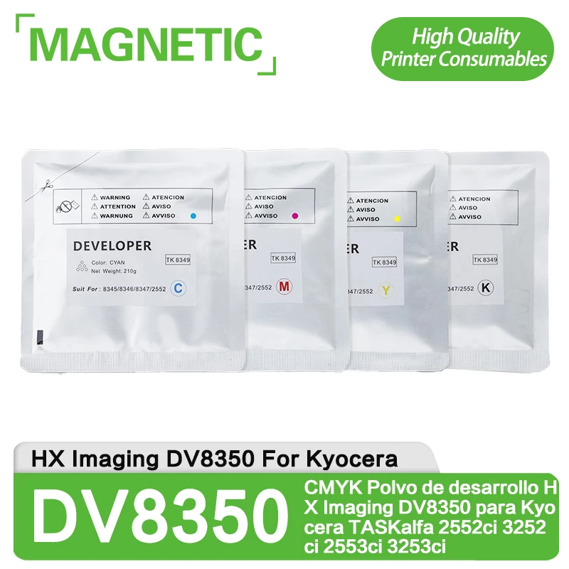 Новинка, CMYK Polvo de desarrollo HX, изображение DV8350 для Kyocera TASKalfa 2552ci 3252ci 2553ci 3253ci, 1 комплект
Новинка, CMYK Polvo de desarrollo HX, изображение DV8350 для Kyocera TASKalfa 2552ci 3252ci 2553ci 3253ci, 1 комплект