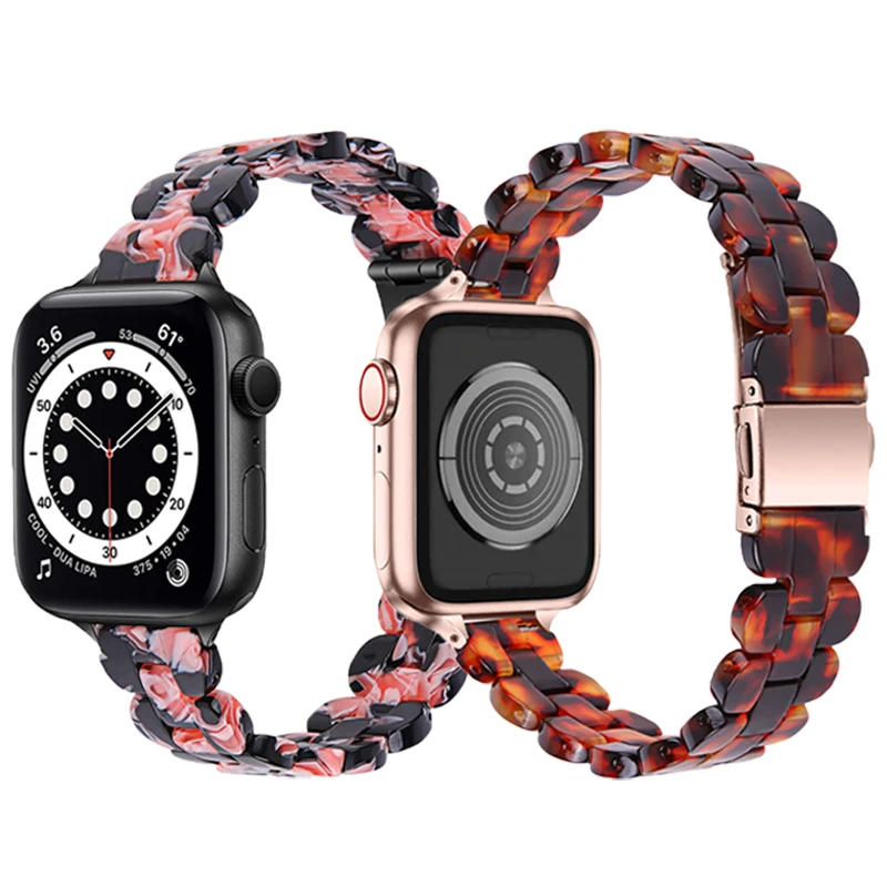 Slim Resin Watchband For iWatch Series7 41mm 45mm Women Bracelet For apple watch SE 6 5 4 38mm 42mm 40mm 44mm Correa Belt Wrist
Slim Resin Watchband For iWatch Series7 41mm 45mm Women Bracelet For apple watch SE 6 5 4 38mm 42mm 40mm 44mm Correa Belt Wrist