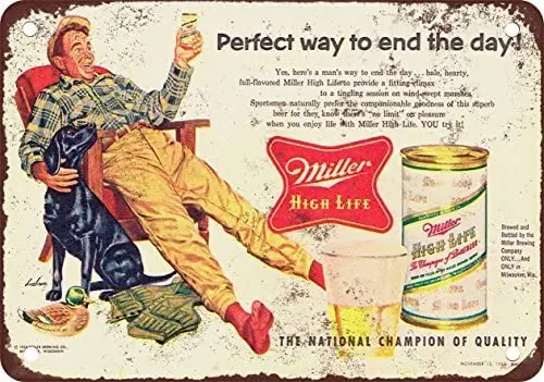 VEHFA 1955 Miller High Life and Hunting Vintage Look Reproduction Metal Tin Sign 12X18 Inches
VEHFA 1955 Miller High Life and Hunting Vintage Look Reproduction Metal Tin Sign 12X18 Inches