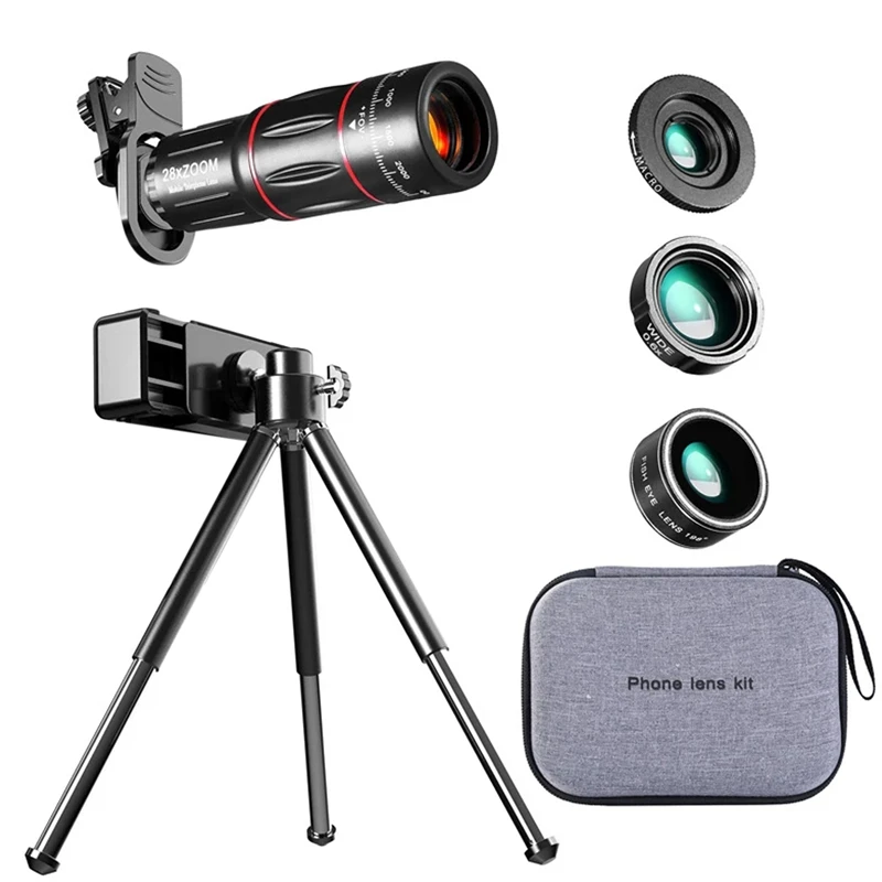 28X HD Mobile Phone Camera Lens Telescope Zoom Macro Lens For Iphone Samsung Smartphone Fish Eye Lente Para Celular
28X HD Mobile Phone Camera Lens Telescope Zoom Macro Lens For Iphone Samsung Smartphone Fish Eye Lente Para Celular