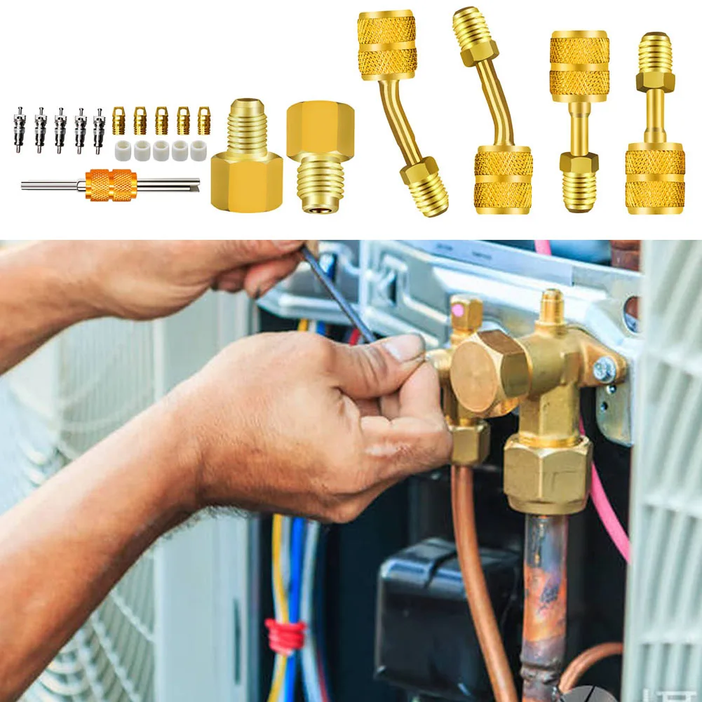 For Mini Split System Vacuum Pump Adapter R410A Adapter Auto Parts 5/16 Female 1/4 Angled Brass Hose Gasket Remover
For Mini Split System Vacuum Pump Adapter R410A Adapter Auto Parts 5/16 Female 1/4 Angled Brass Hose Gasket Remover