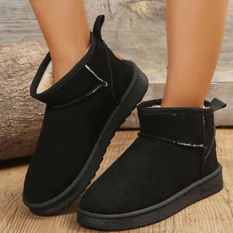 Women's Designer Short-Tube Snow Boot 2023 Winter Plush Warm Platform Shoes Suede Round-Toe Flat Heel Ankle Boots Plus Size 42
Women's Designer Short-Tube Snow Boot 2023 Winter Plush Warm Platform Shoes Suede Round-Toe Flat Heel Ankle Boots Plus Size 42