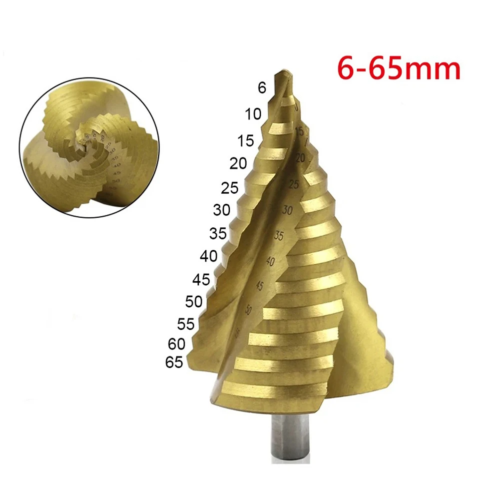 1pc 6-65mm High Speed Steel With Titanium Coated Step Drill HSS Spiral Groove Pagoda Hole Cutter Metal Steel Step Drill Bit
1pc 6-65mm High Speed Steel With Titanium Coated Step Drill HSS Spiral Groove Pagoda Hole Cutter Metal Steel Step Drill Bit
