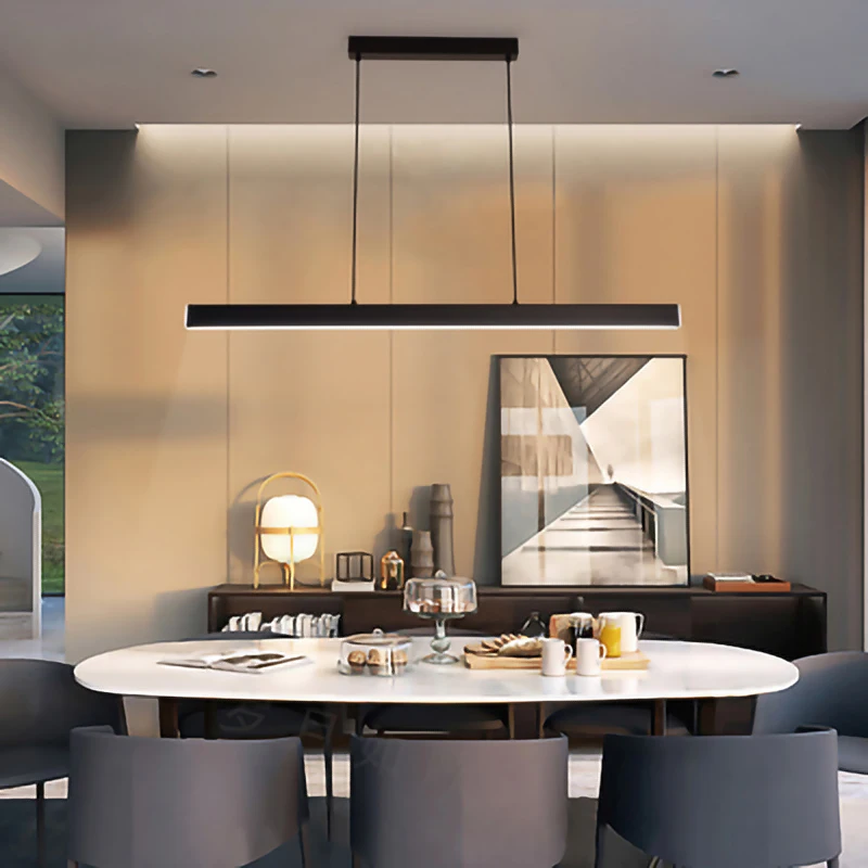 Indoor Lighting Black LED Pendant Light Dining Room Chandelier for Living Restaurant Decor Long Minimalist Hanging Lamp Fixture
Indoor Lighting Black LED Pendant Light Dining Room Chandelier for Living Restaurant Decor Long Minimalist Hanging Lamp Fixture