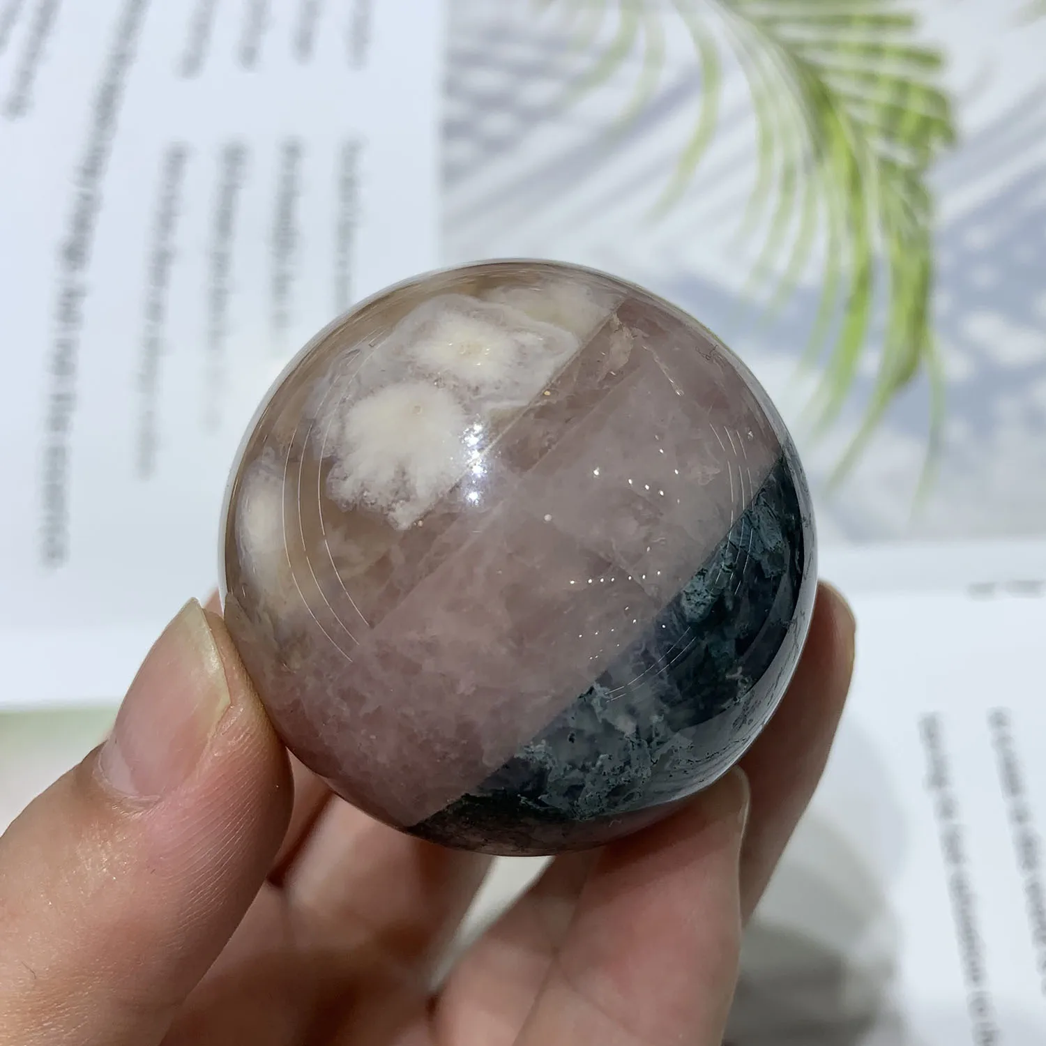 35-40mm Natural Sakura Moss Agate Mosaic Ball Healing Crystal Stone Sphere Home Decoration Ornament Reiki Divination
35-40mm Natural Sakura Moss Agate Mosaic Ball Healing Crystal Stone Sphere Home Decoration Ornament Reiki Divination