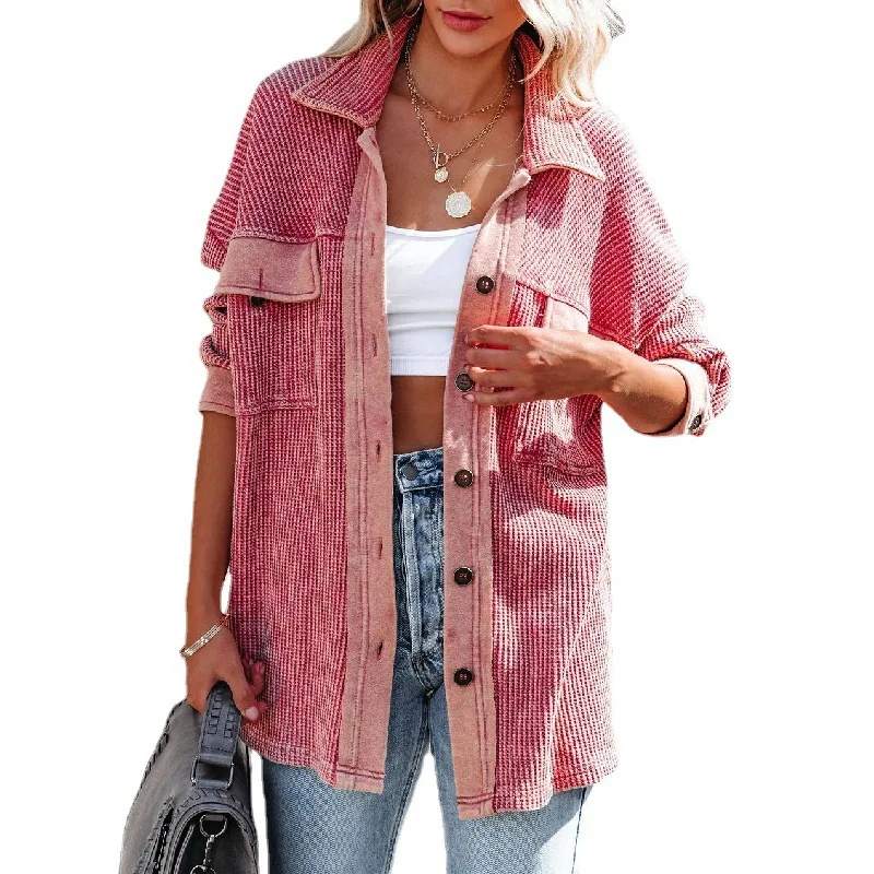 2023 Autumn/Winter Women's Knitted Jacket Soldi Color Street Lapel Single Row Long Sleeved Coat Women Jackets
2023 Autumn/Winter Women's Knitted Jacket Soldi Color Street Lapel Single Row Long Sleeved Coat Women Jackets