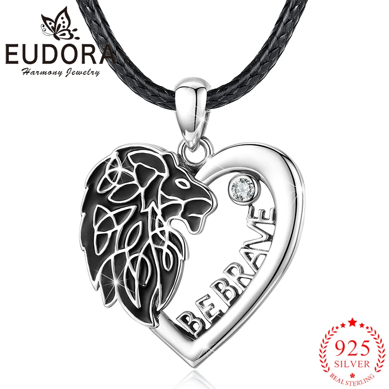 Eudora 925 Sterling Silver Lion Necklace English Engraving Mosaic zircon Heart Pendant for Men and Women Jewelry Exquisite Gift
Eudora 925 Sterling Silver Lion Necklace English Engraving Mosaic zircon Heart Pendant for Men and Women Jewelry Exquisite Gift