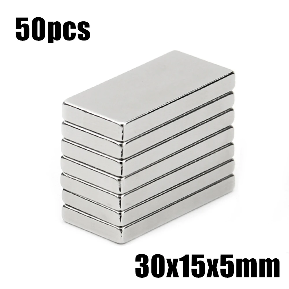 Супермощный редкоземельный блок, неодимовый магнит NdFeB N35, 50 шт., 30 х15х5 мм
Супермощный редкоземельный блок, неодимовый магнит NdFeB N35, 50 шт., 30 х15х5 мм
