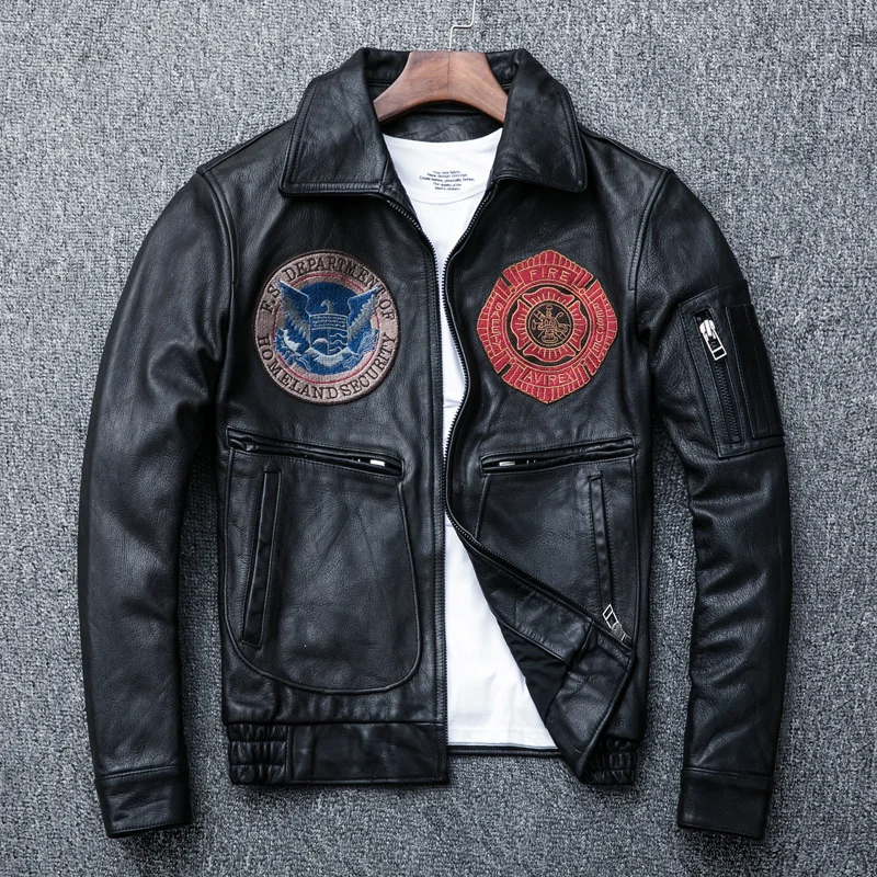 American Casual Wear Vintage Black Air Force G-1 Flight Jecket Genuine Leather Jacket Hand-Washed Sheepskin Bomber Coat For Male
American Casual Wear Vintage Black Air Force G-1 Flight Jecket Genuine Leather Jacket Hand-Washed Sheepskin Bomber Coat For Male