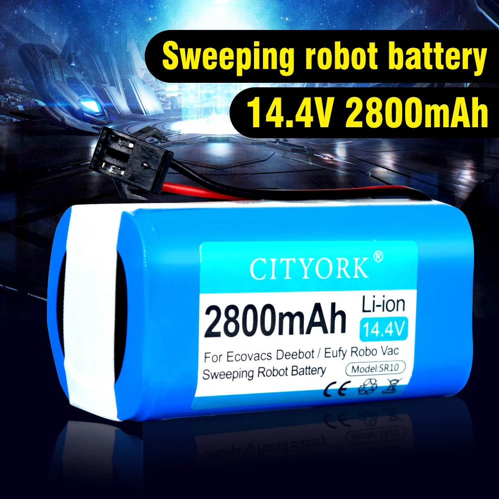 CITYORK 14.4V 2800mAh Replacement Li-ion Battery for Ecovacs Deebot N79 N79S DN622 DH56 DS37 Eufy RoboVac11 11S RoboVac 30 15C
CITYORK 14.4V 2800mAh Replacement Li-ion Battery for Ecovacs Deebot N79 N79S DN622 DH56 DS37 Eufy RoboVac11 11S RoboVac 30 15C