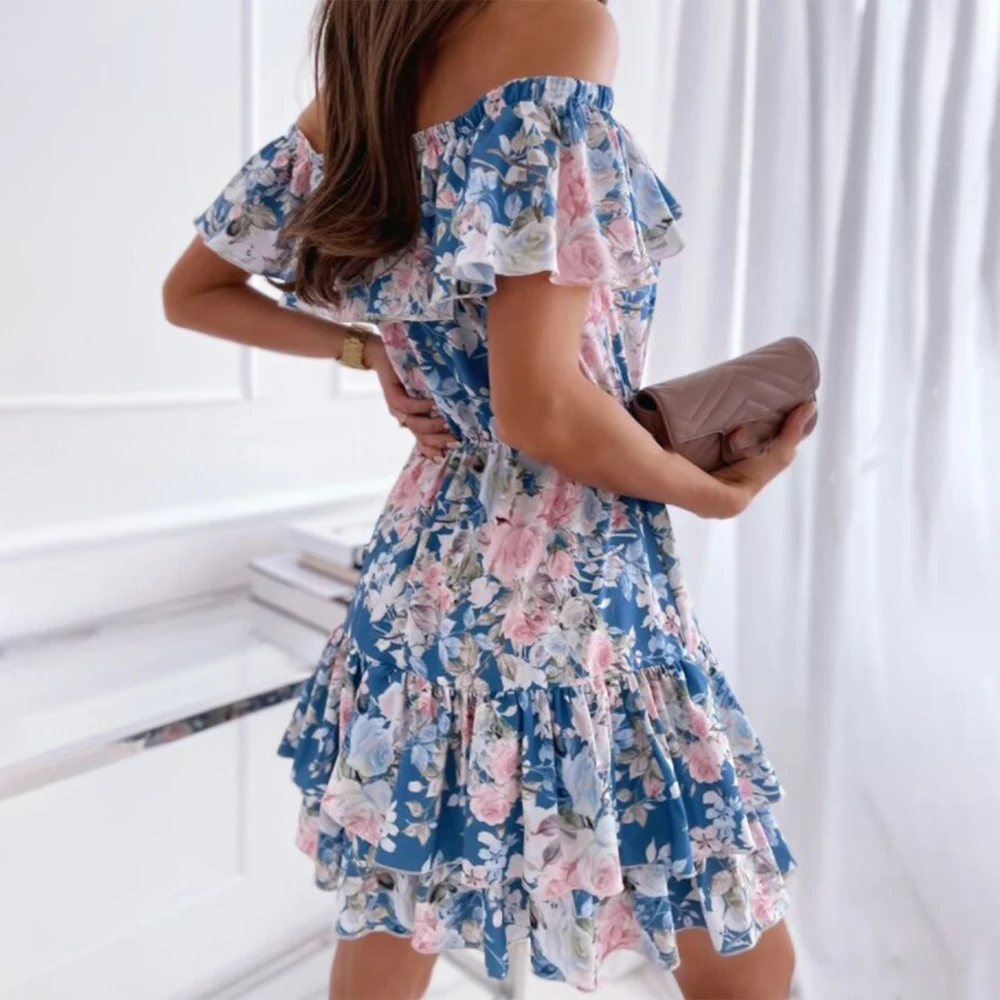 2022 Summer Beach One-line Neck Broken Lace Beach Style Loose Print Dress Casual All-match Suit
2022 Summer Beach One-line Neck Broken Lace Beach Style Loose Print Dress Casual All-match Suit