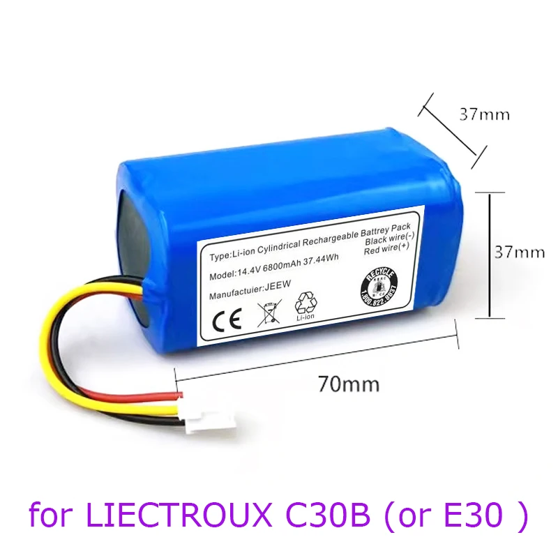 (For C30B) 14.4v Battery for LIECTROUX C30B E30 Robot Vacuum Cleaner, 6800mAh lithium cell Cleaning Tool Parts
(For C30B) 14.4v Battery for LIECTROUX C30B E30 Robot Vacuum Cleaner, 6800mAh lithium cell Cleaning Tool Parts