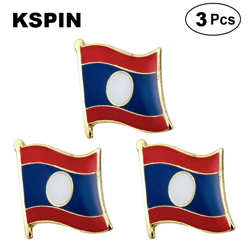 

Laos Lapel Pin Brooches Pins Flag badge Brooch Badges