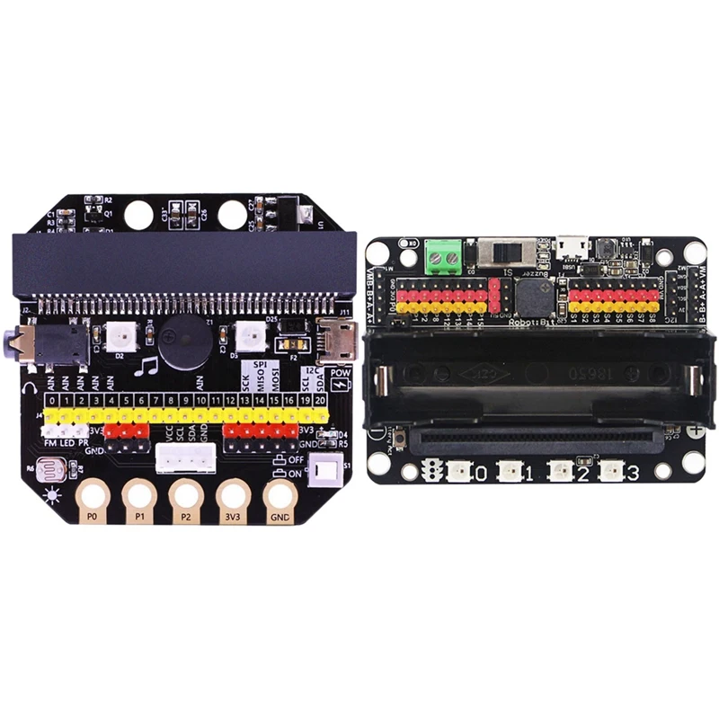 2Pcs Expansion Board Horizontal Type Pinboard Microbit Python Development Board - For Basic:Bit & For Micro: Bit
2Pcs Expansion Board Horizontal Type Pinboard Microbit Python Development Board - For Basic:Bit & For Micro: Bit
