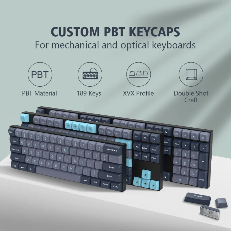 Клавиатура Механическая игровая, 189 клавиши PBT Double-shot XVX, с подсветкой, черная, серая
Клавиатура Механическая игровая, 189 клавиши PBT Double-shot XVX, с подсветкой, черная, серая