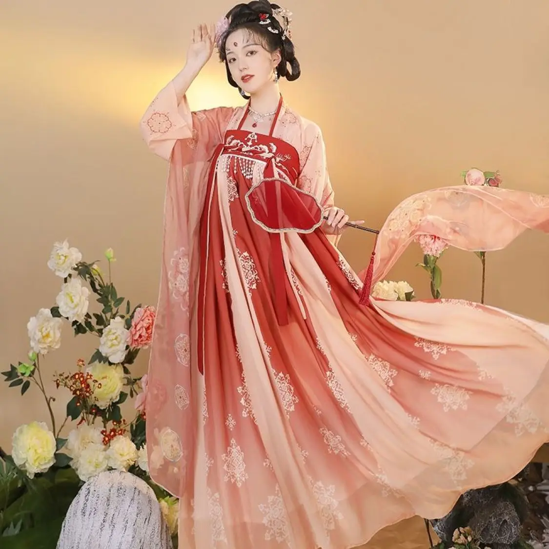 Flying Apsaras Goddness Hanfu Women Chinese Traditional Embroidery Stage Dance Dress Fairy Cosplay Costume Gradient Cosplay Suit
Flying Apsaras Goddness Hanfu Women Chinese Traditional Embroidery Stage Dance Dress Fairy Cosplay Costume Gradient Cosplay Suit