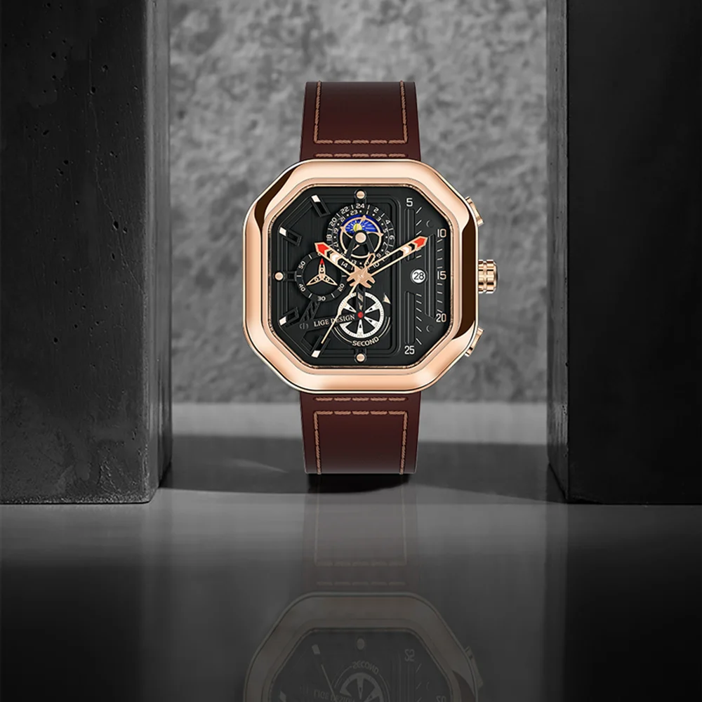 LIGE 2023 Fashion Dial Leather Mens Watches Luxury Sport Waterproof Man Watch for Men Chronograph Quartz WristWatch Montre Homme
LIGE 2023 Fashion Dial Leather Mens Watches Luxury Sport Waterproof Man Watch for Men Chronograph Quartz WristWatch Montre Homme
