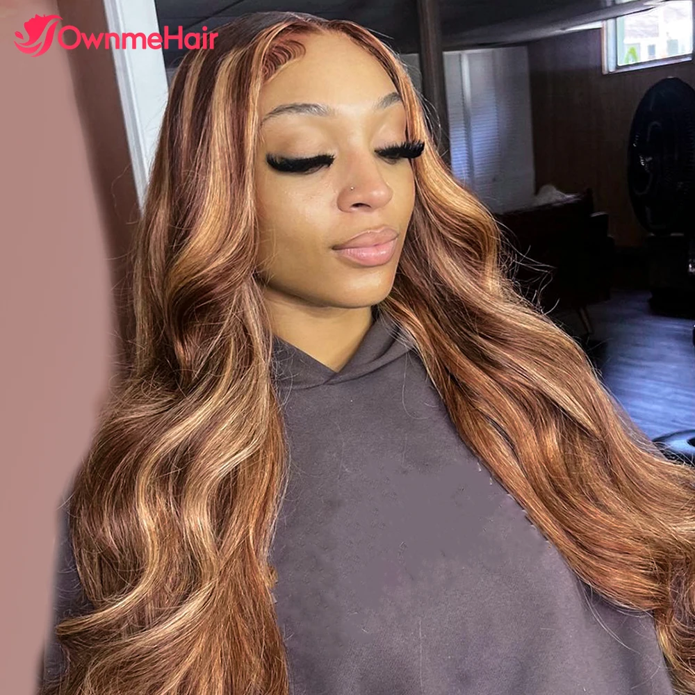 Highlight 13x4 Lace Frontal Wigs Human Hair Brazilian Remy Hair Body Wave Ombre 4/27 Honey Blonde Lace Front Wig Bleached Knots
Highlight 13x4 Lace Frontal Wigs Human Hair Brazilian Remy Hair Body Wave Ombre 4/27 Honey Blonde Lace Front Wig Bleached Knots