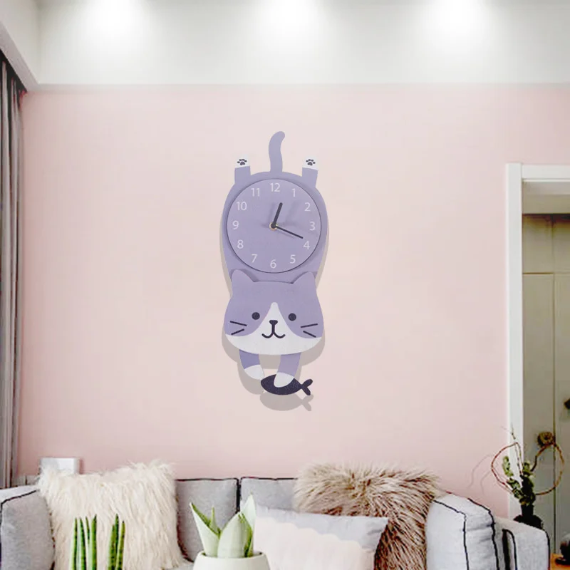 Cute Children's Room Silent Clock Mechanism Creative Cartoon Wall Stickers Swing Modeling Home Decor Versatile Scene Wall Watch
Cute Children's Room Silent Clock Mechanism Creative Cartoon Wall Stickers Swing Modeling Home Decor Versatile Scene Wall Watch