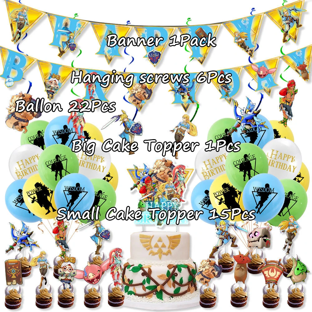 Zelda Game Cartoon Figure Balloon Sets Party Decoration Birthday Banner Cake Insert Boy Fans Festivel DIY Accessories Toy Gifts 
Zelda Game Cartoon Figure Balloon Sets Party Decoration Birthday Banner Cake Insert Boy Fans Festivel DIY Accessories Toy Gifts